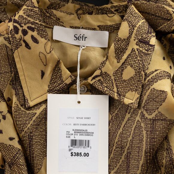 Sefr Men Sense Ommi Embroidery Shirt Omid Embroid Size L (Pre-owned) - Picture 6 of 12